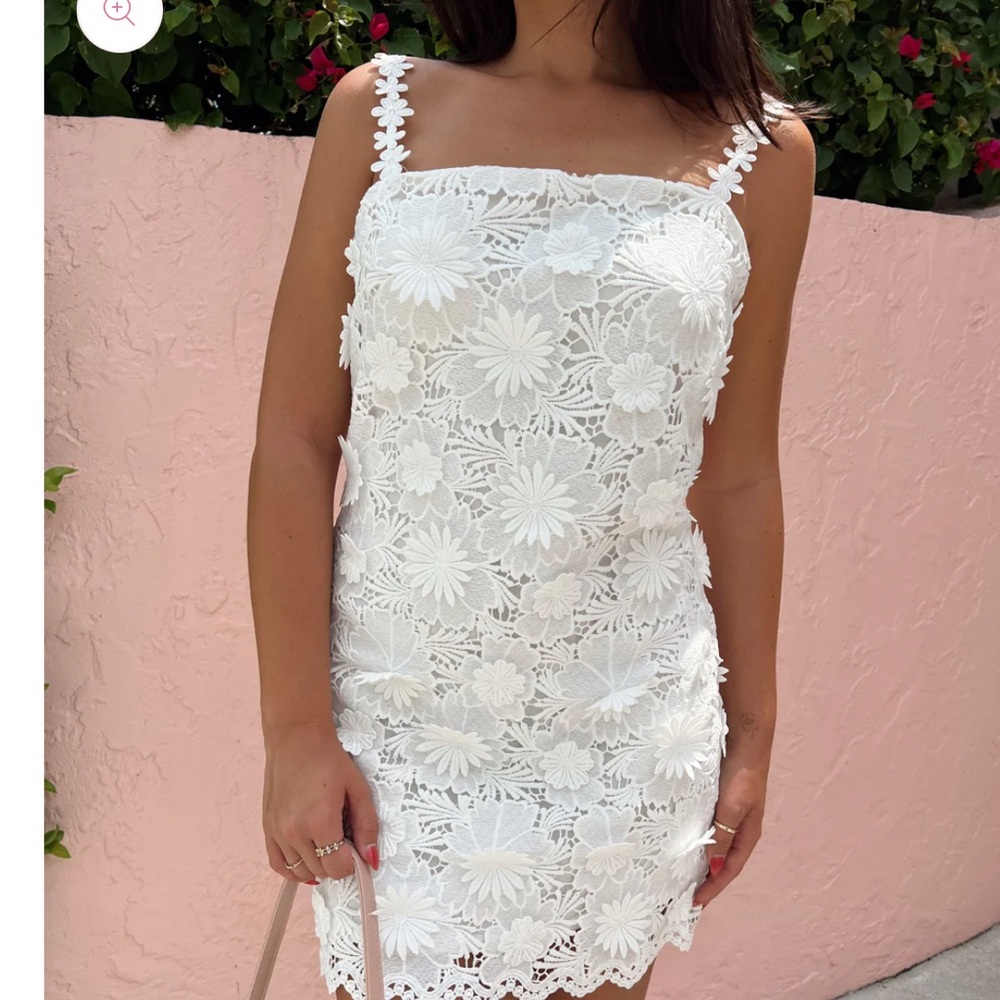 BRAND NEW Floral Lace White Dress